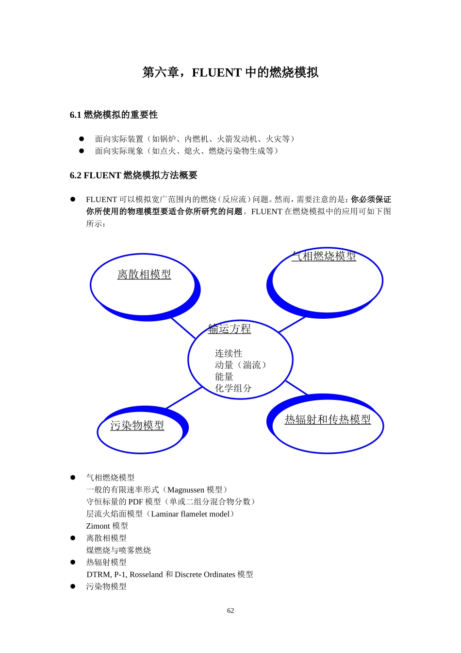第六章 FLUENT中的燃烧模拟_第1页
