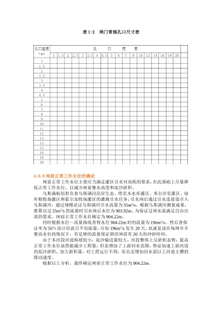 闸门孔口尺寸