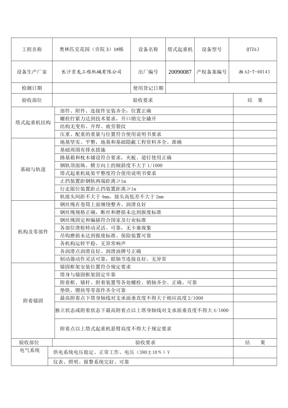 塔式起重机每月检查表_第3页