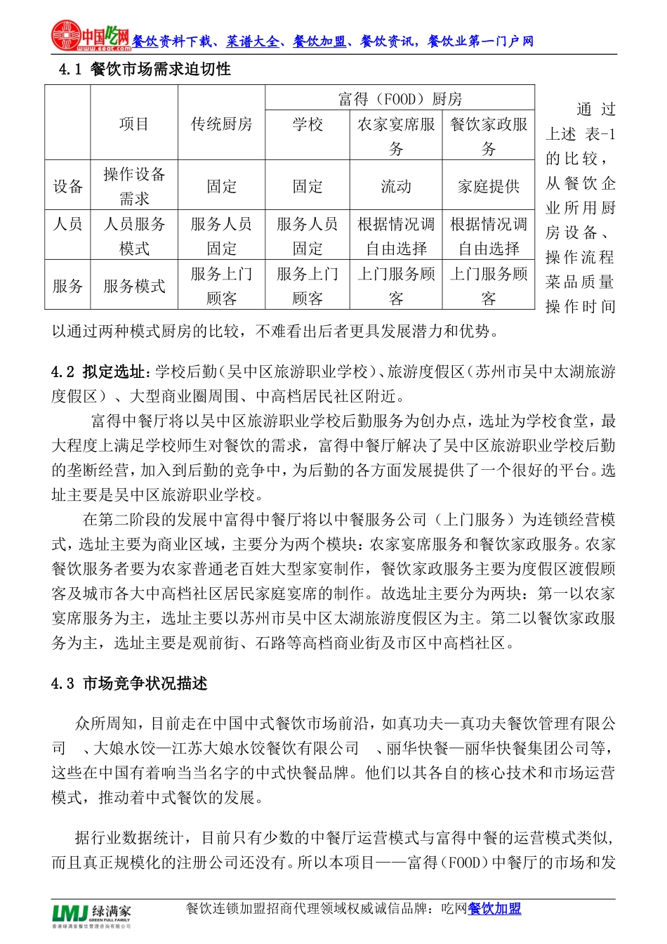 中餐厅创业计划书_第3页
