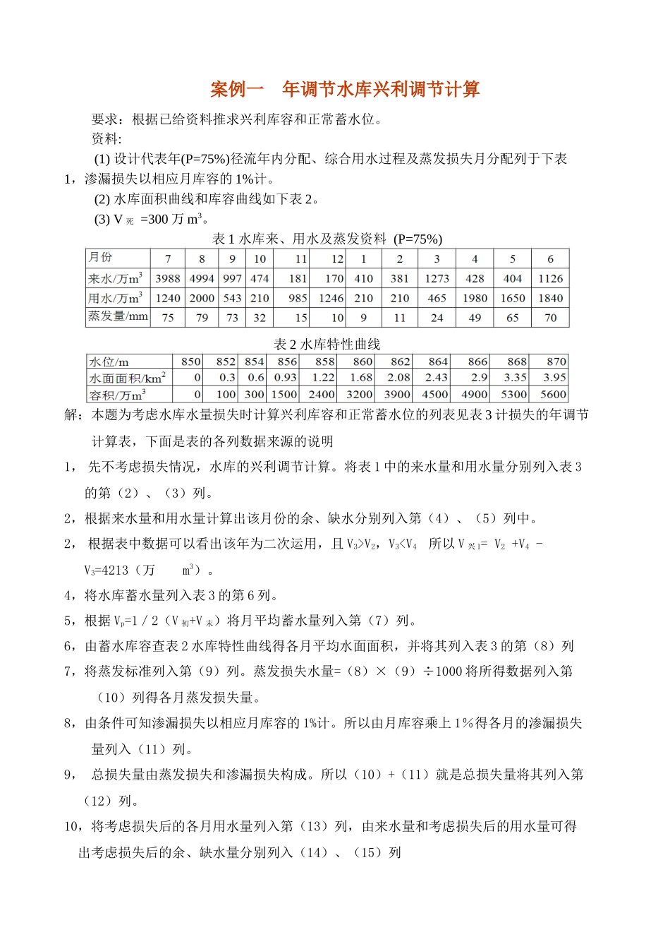 水力计算案例分析_第1页