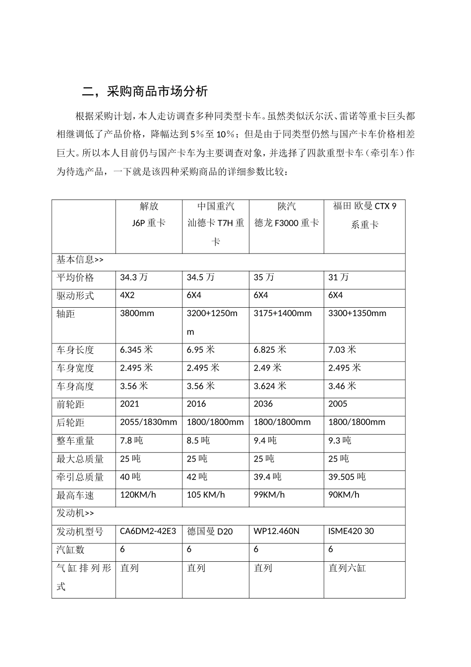 重型卡车(牵引车)的采购管理方案_第2页
