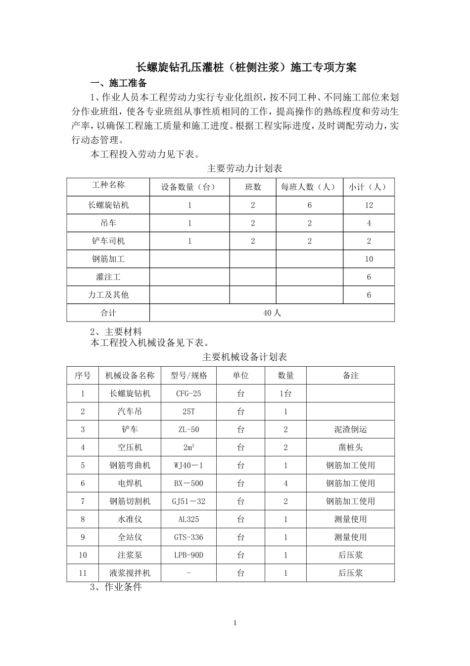长螺旋钻孔压灌桩(桩侧注浆)施工专项方案_第1页