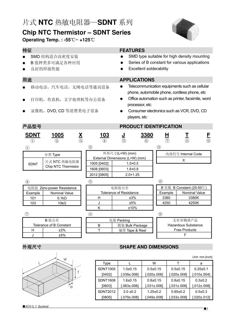片式NTC热敏电阻_第1页