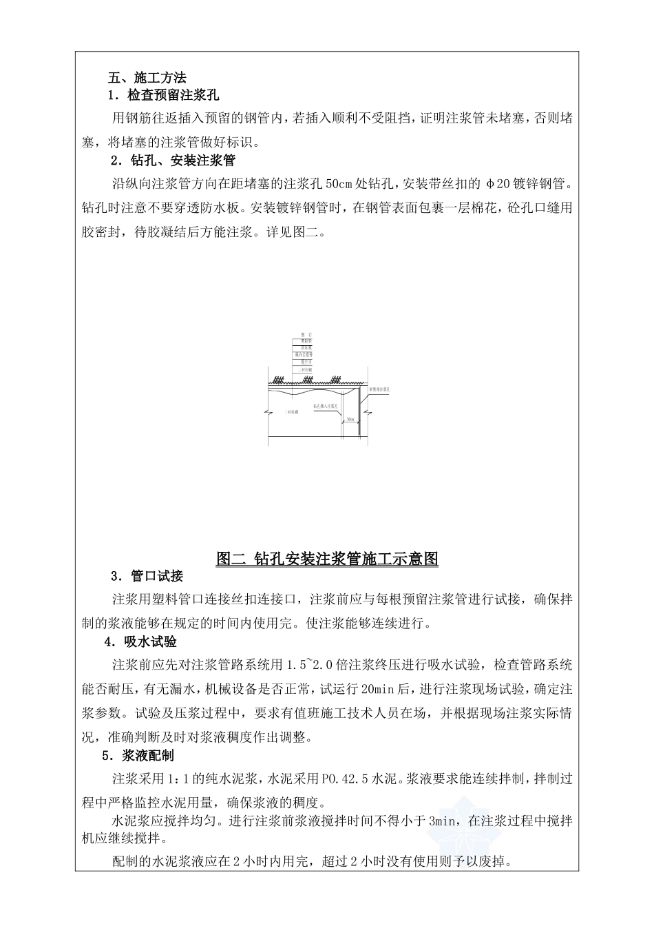 隧道拱顶回填注浆施工技术交底_第2页