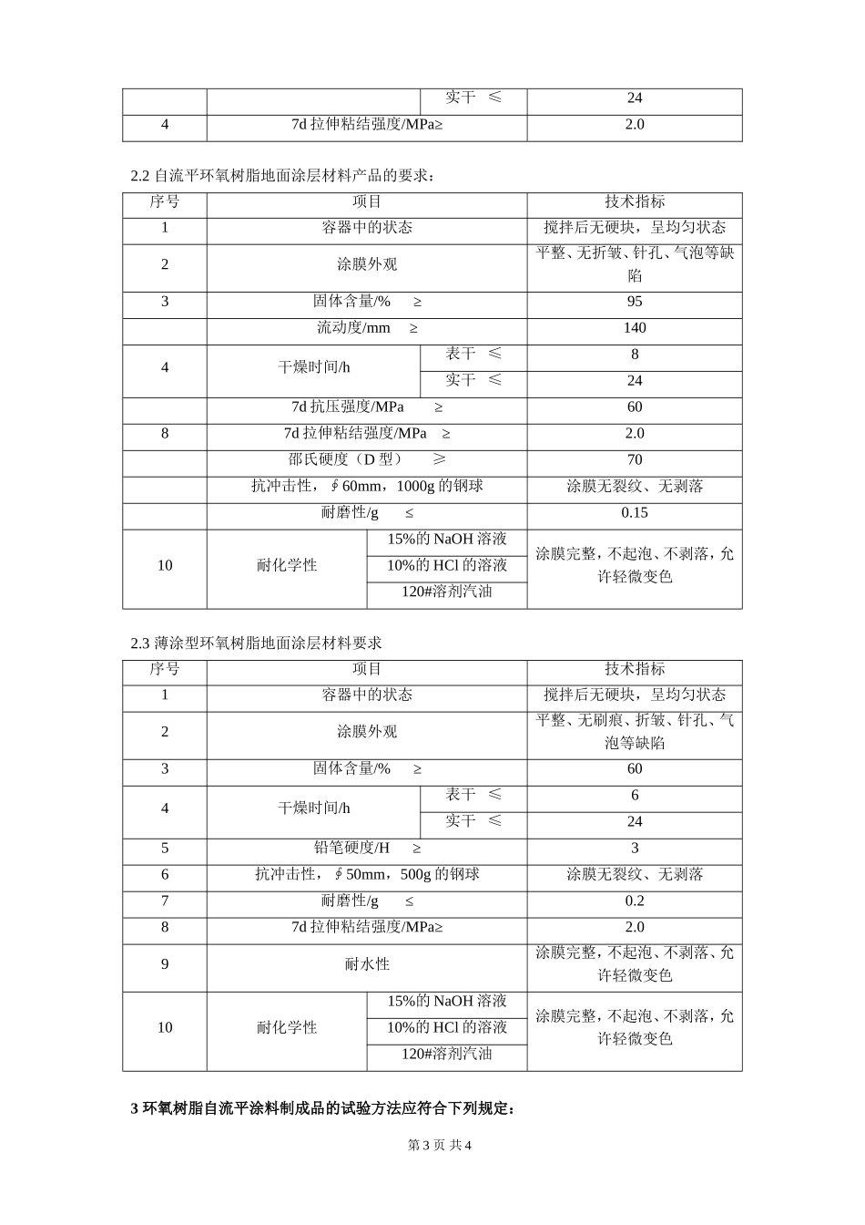 环氧地坪   技术要求_第3页