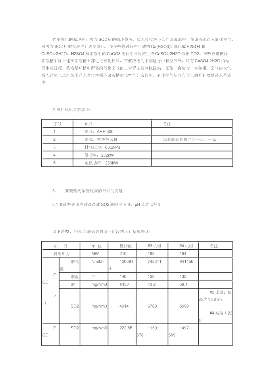 湿法烟气脱硫装置亚硫酸钙偏高的分析及控制_第2页