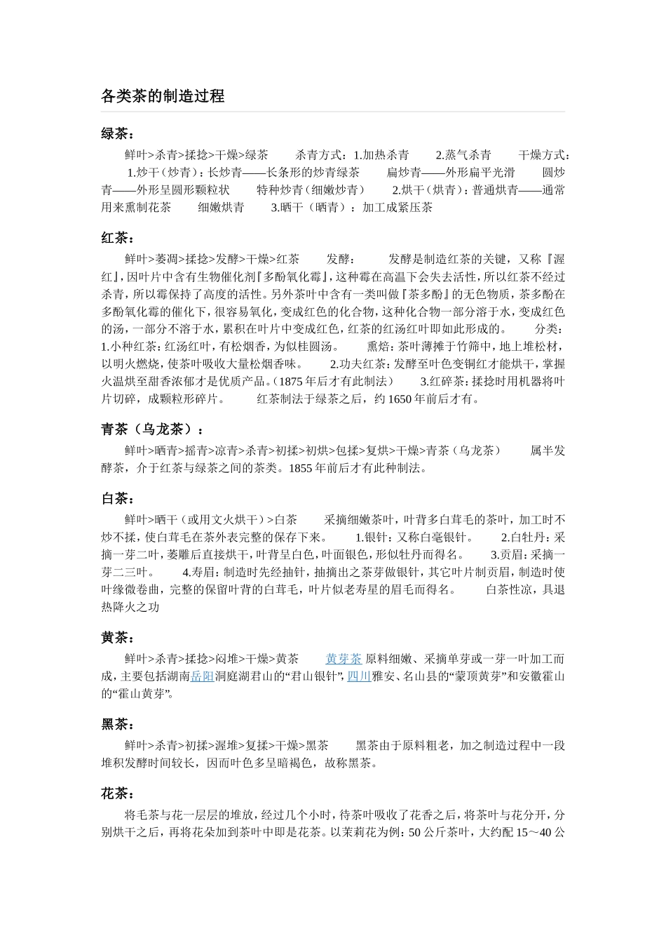 各类茶的制造过程_第1页