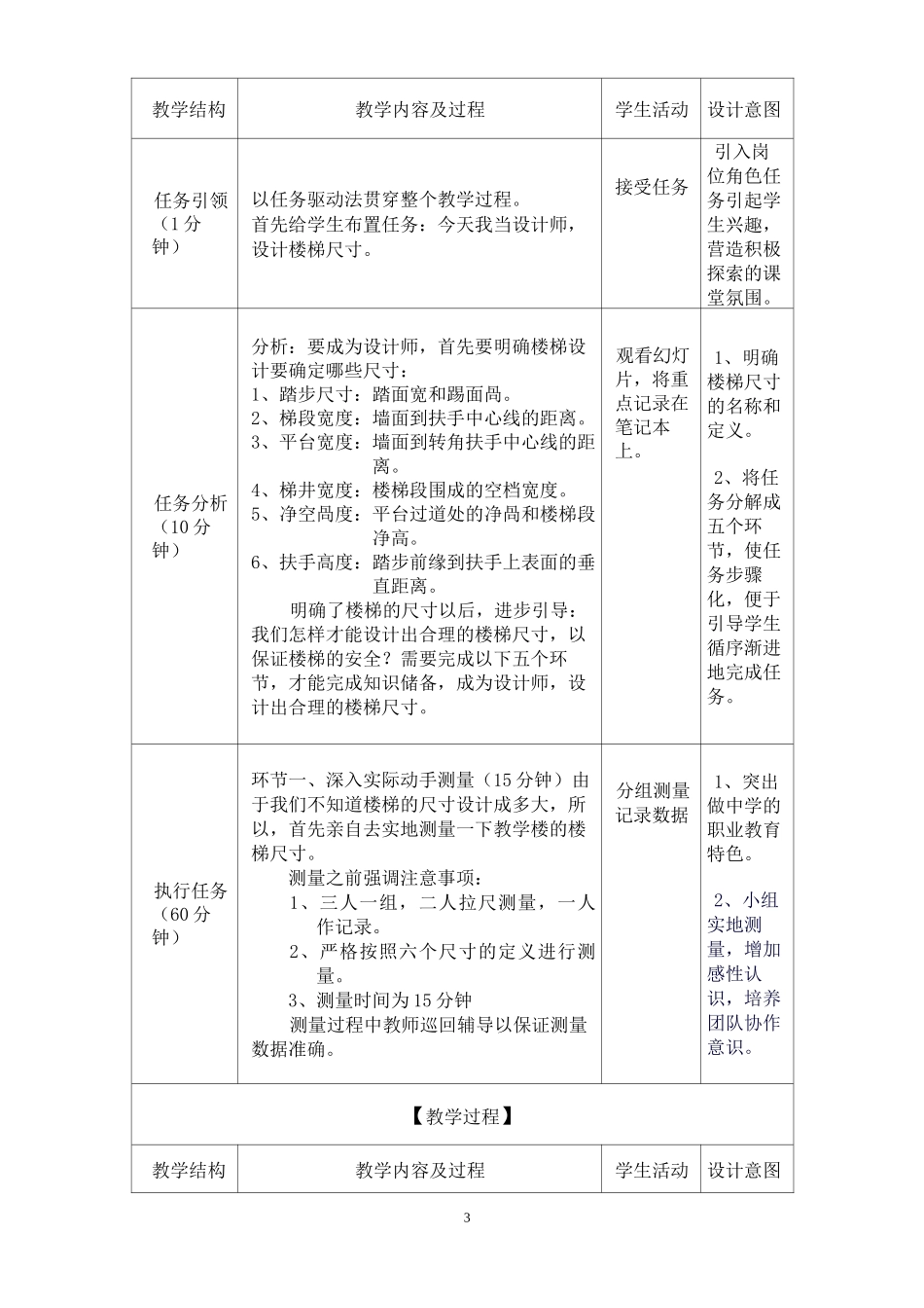 【教学能力比赛】楼梯的尺寸-教学设计_第3页