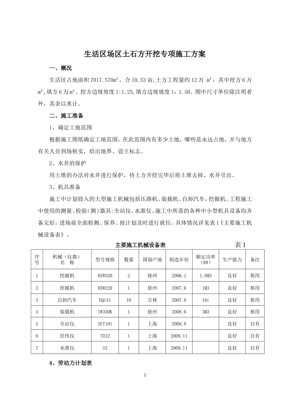 生活区场区土石方开挖专项施工方案_第3页