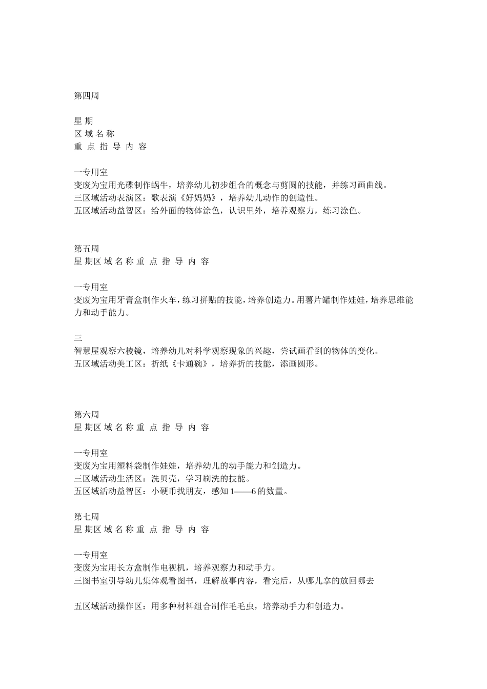 小一班下学期区域活动计划_第2页