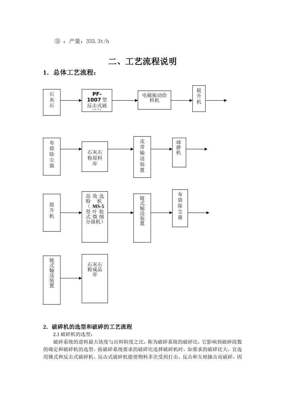 石灰石粉磨系统工艺流程设计_第2页