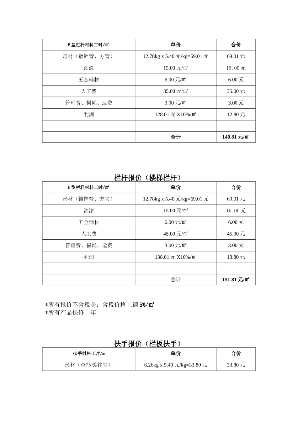 栏杆,扶手报价_第2页