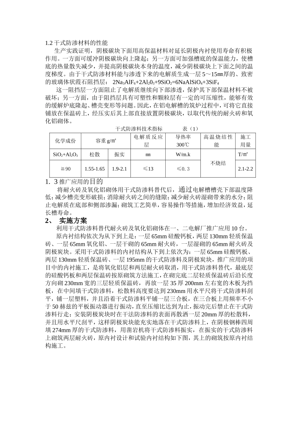 干式防渗料在铝电解槽上的应用_第2页