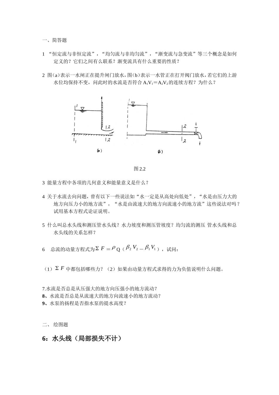 水动力学考试题_第1页