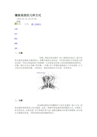 镶嵌戒指的几种方式