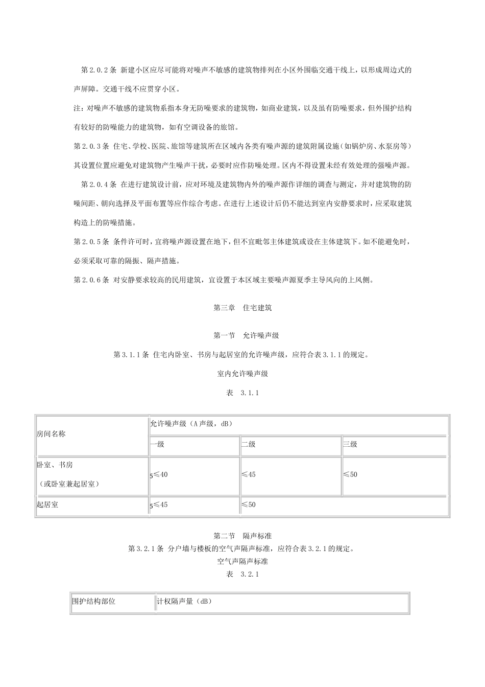 民用建筑隔声设计规范GBJ118_第2页