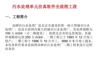 污水工程仿真软件 Microsoft PowerPoint 演示文稿