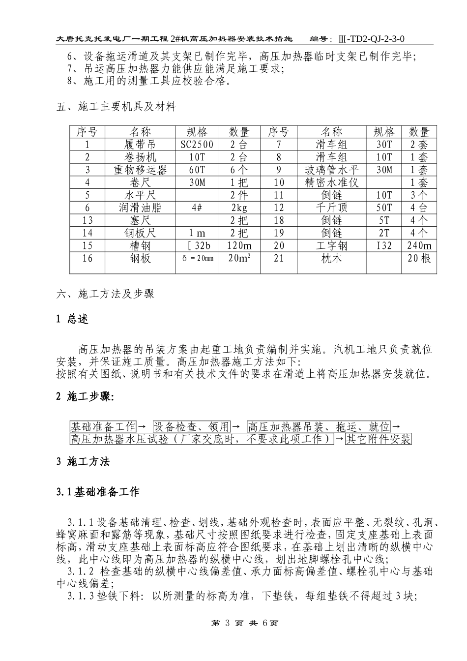 高压加热器安装技术措施_第3页