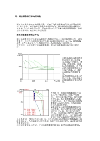 面波的频散特征和地层分层