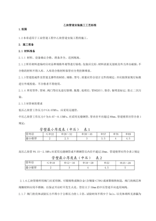 乙炔管道安装的施工工艺