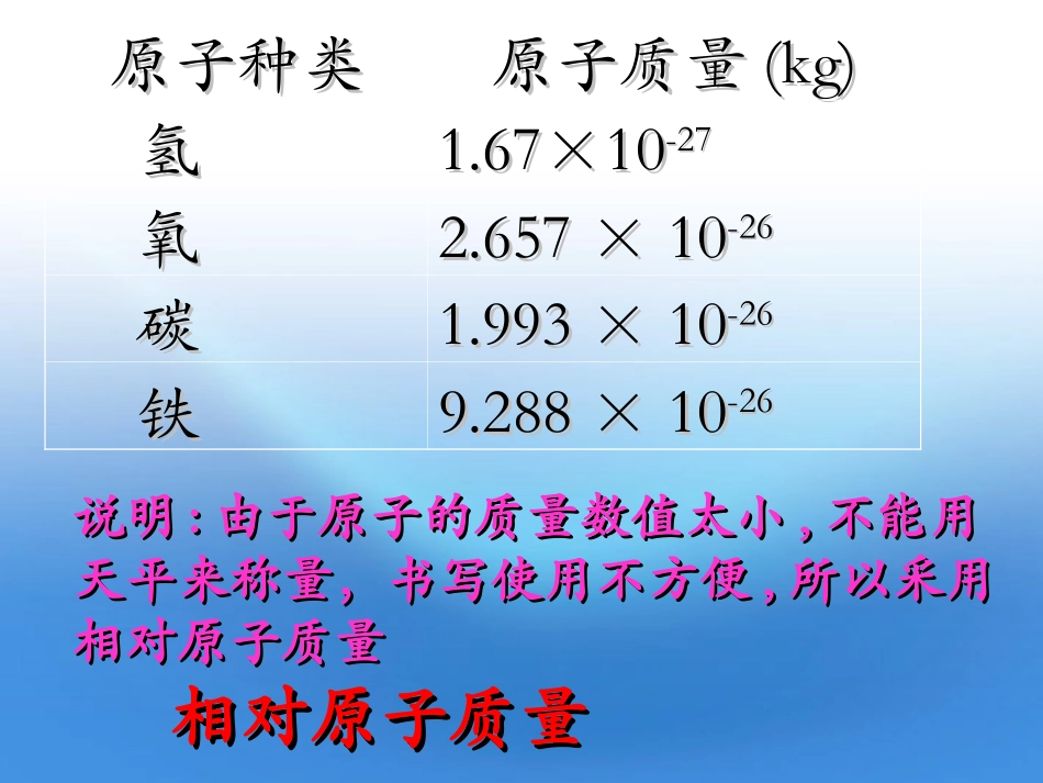 分子原子质量的表示和计算_第2页
