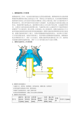 圆锥破碎机工作原理