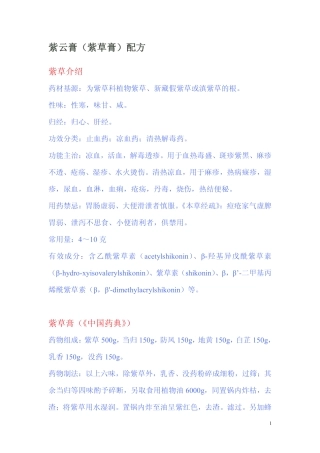 紫云膏_紫草膏_配方