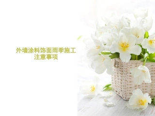 外墙涂料饰面雨季施工注意事项
