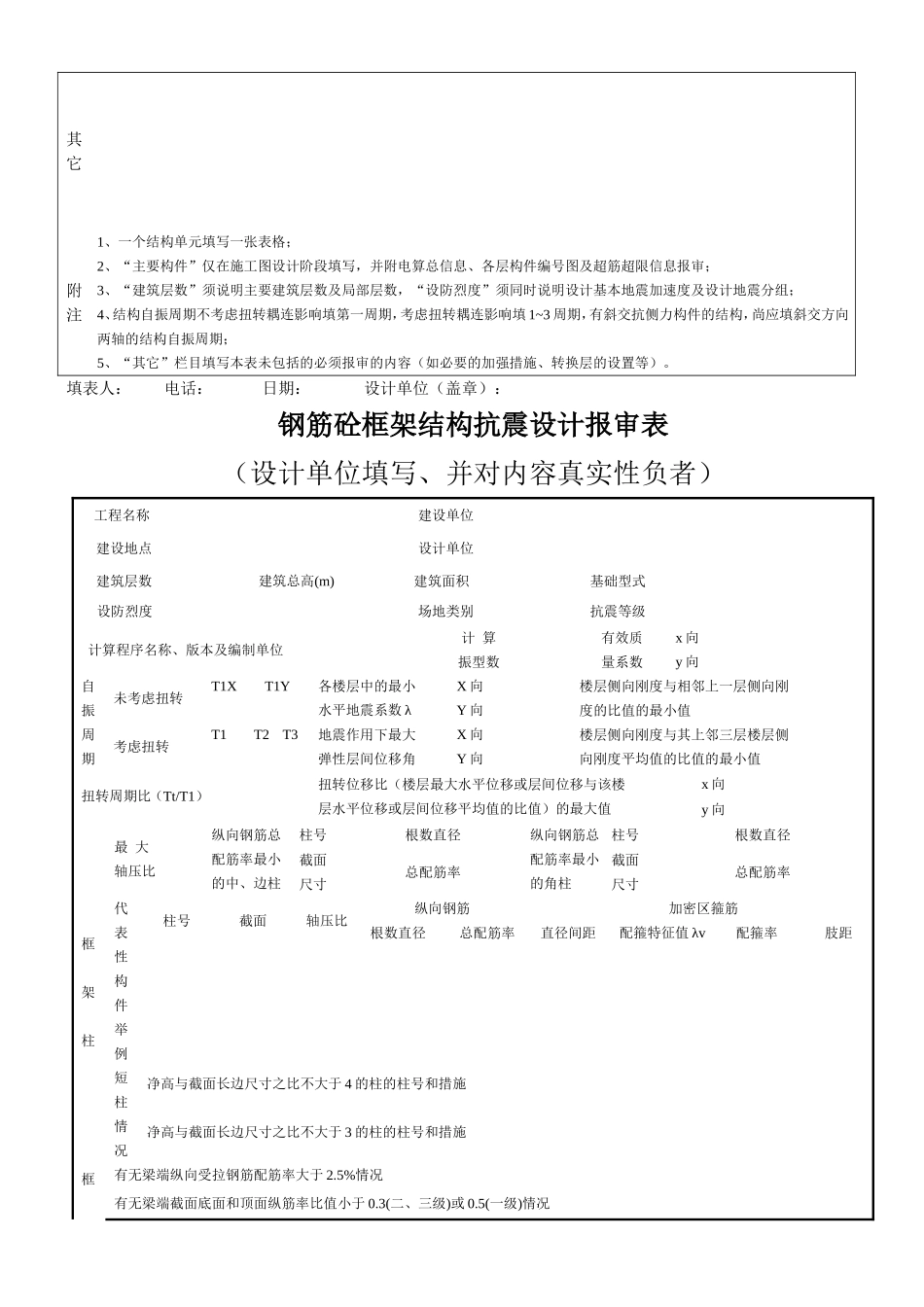 抗震设计报审表_第2页