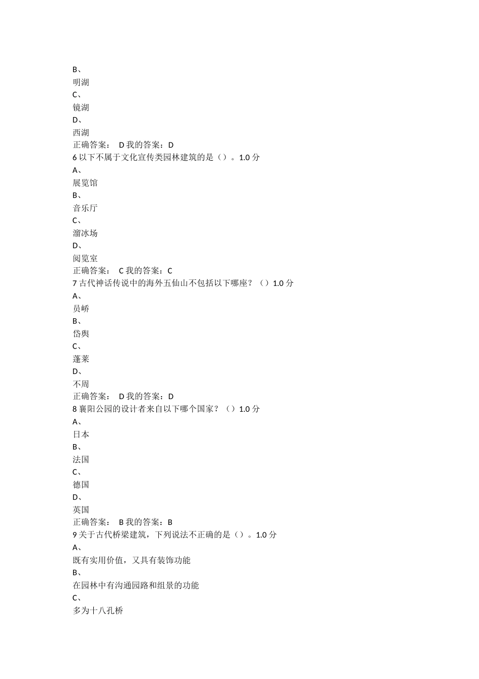 园林艺术2016尔雅考试题集_第2页