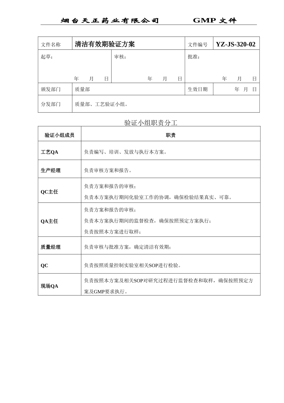 清洁有效期验证方案_第1页