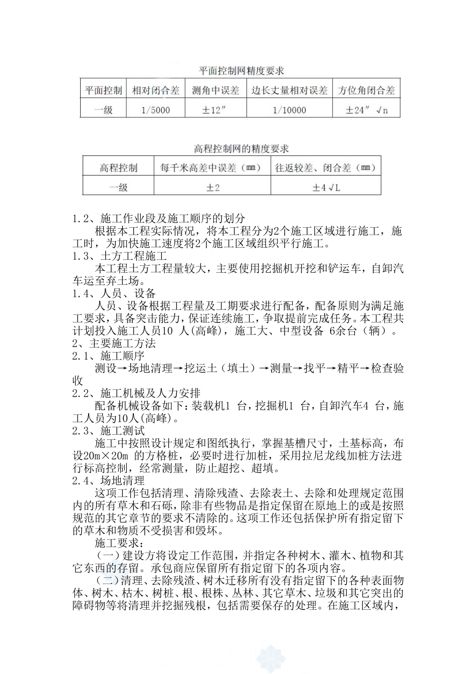 某场地平整及绿化工程土方工程施工方案_secret_第3页