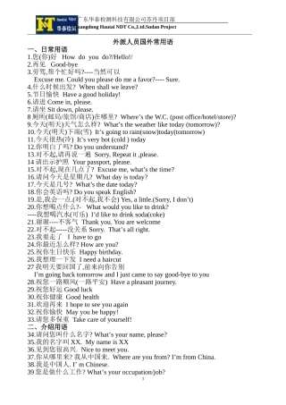 国外劳务人员常用英语[1]