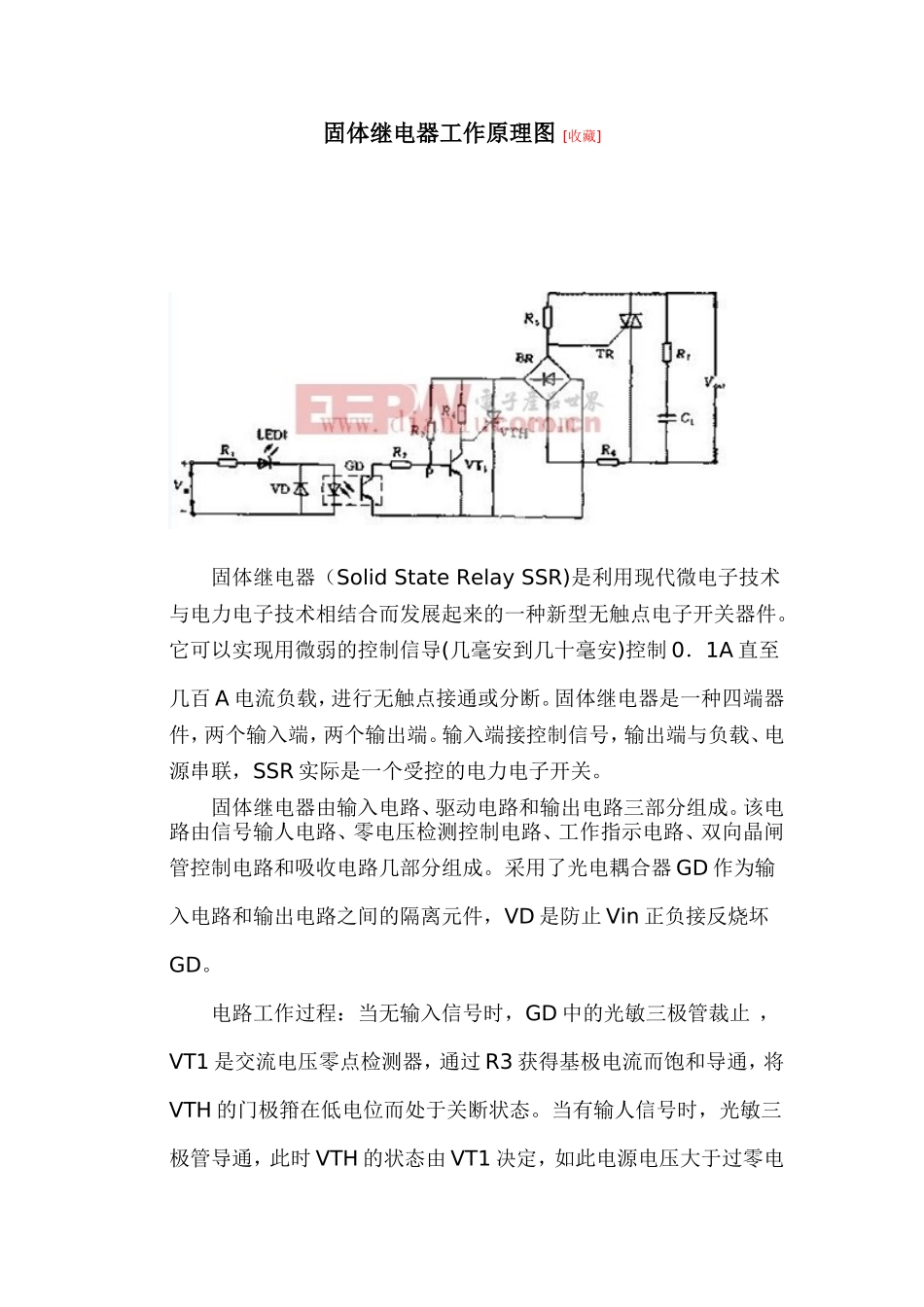 固体继电器工作原理图_第1页