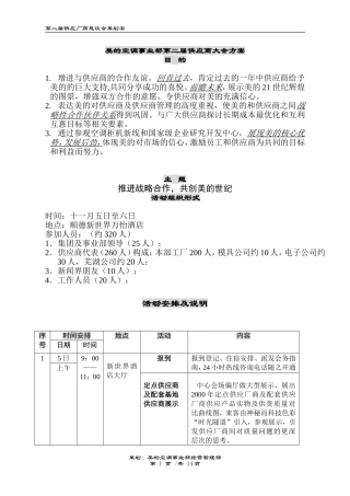 美的空调事业部第二届供应商大会方案
