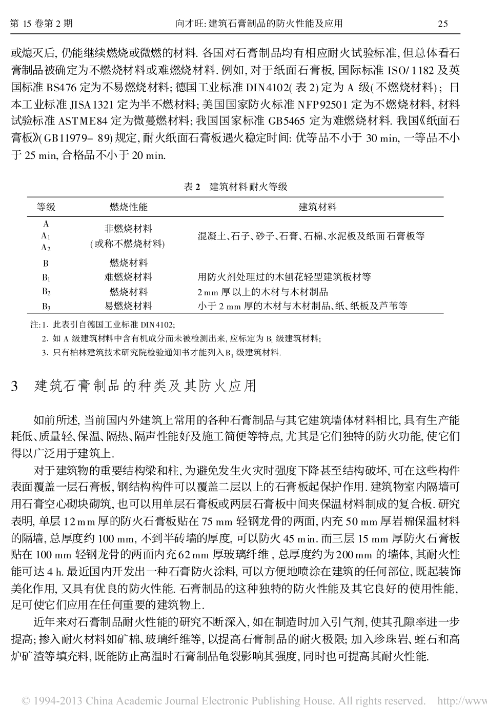 建筑石膏制品的防火性能及应用_向才旺_第3页