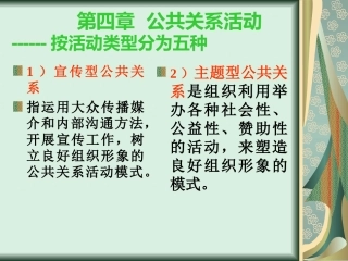 第四章  公共关系活动