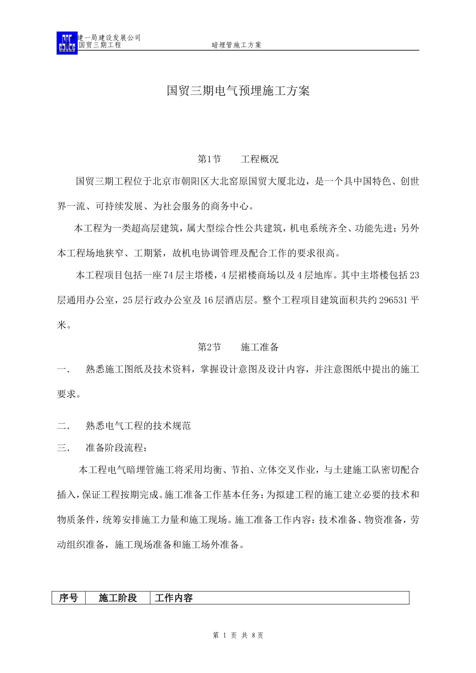 电气配管预埋方案_第1页