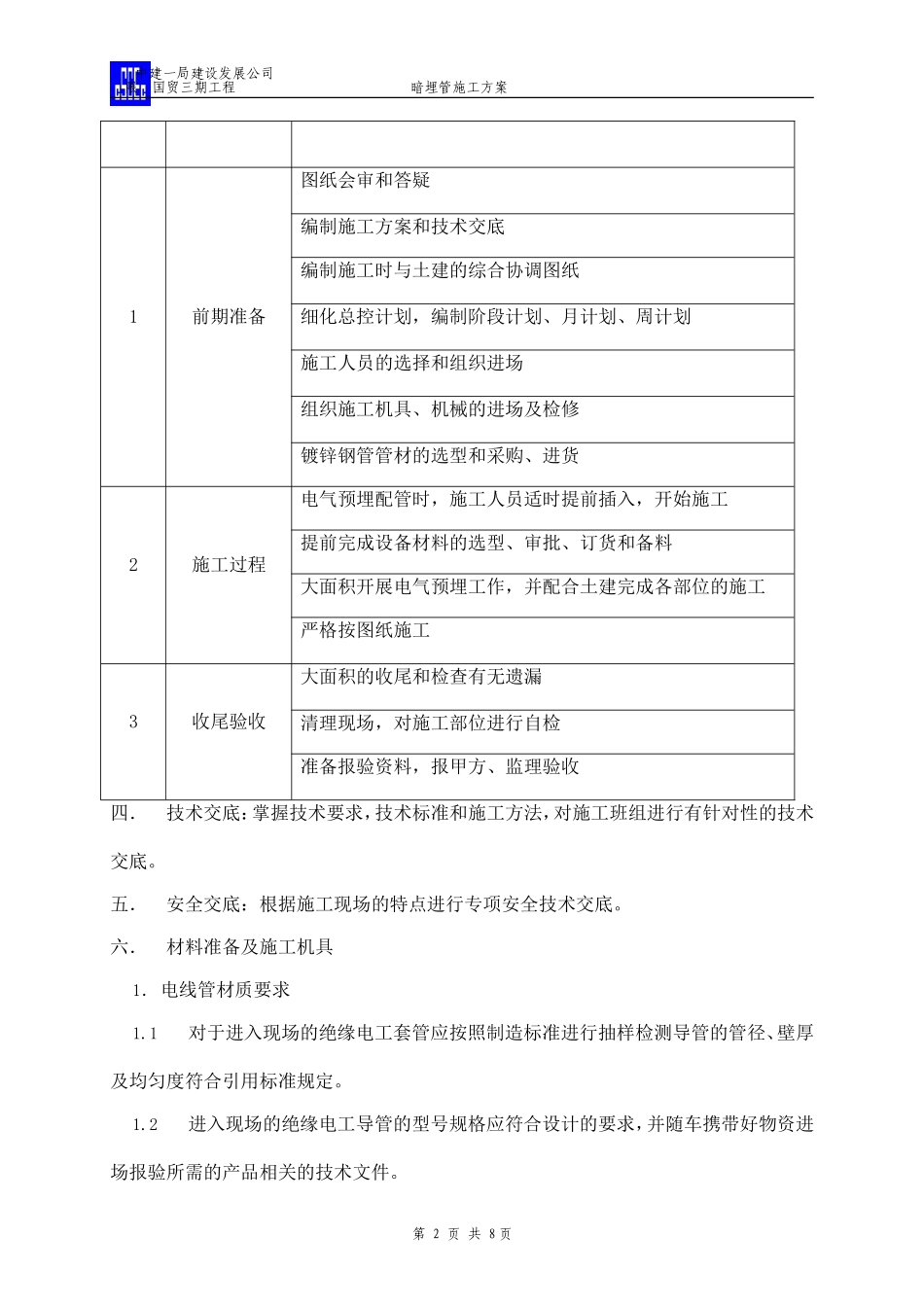 电气配管预埋方案_第2页
