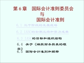 国际会计-第六章-国际会计准则委员会与国际会计准则