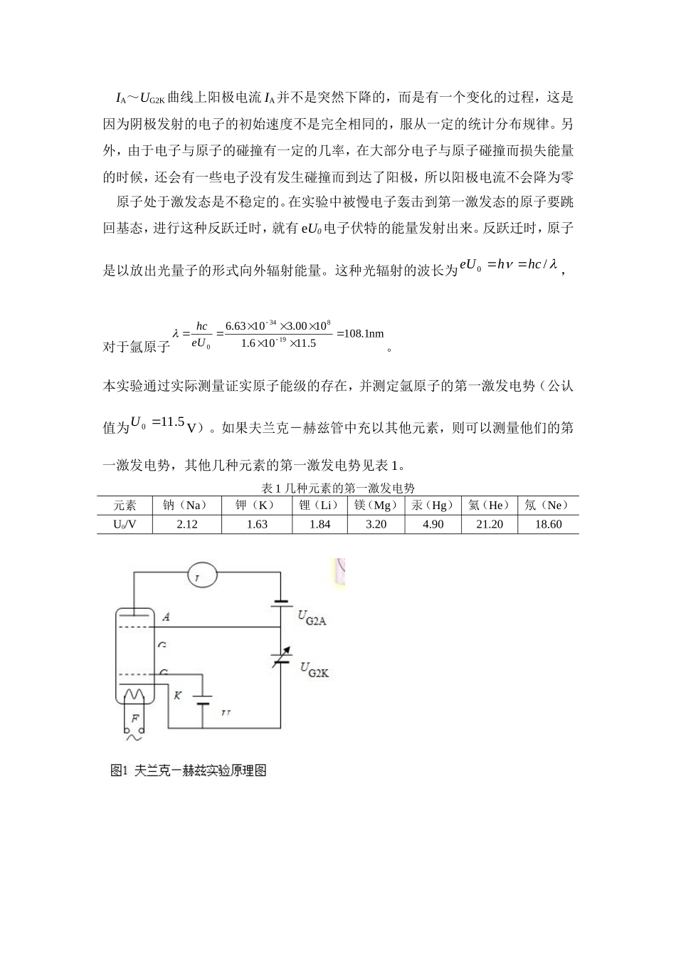 夫兰克-赫兹大物实验_第3页