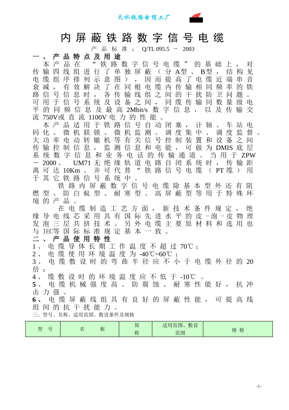 内屏蔽数字电缆_第1页
