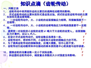 知识点滴(齿轮传动)
