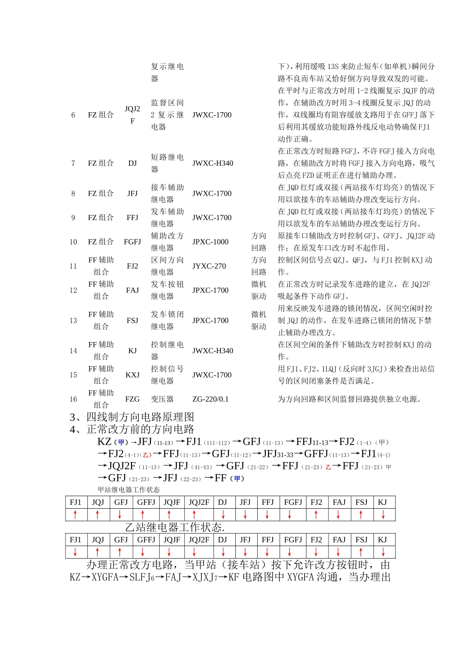 四线制改变运行方向电路及其动作原理_第2页
