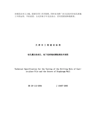 桩基成孔检测规范