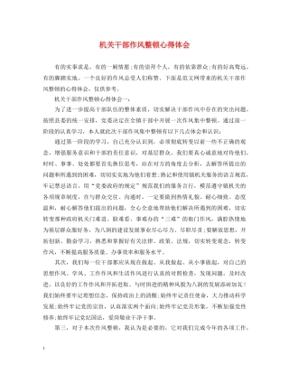 机关干部作风整顿心得体会 (000001)
