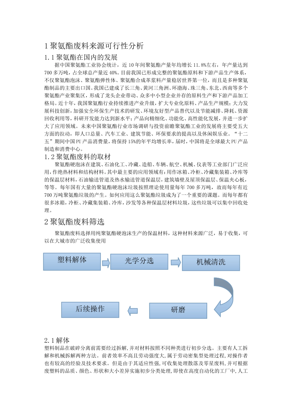 聚氨酯废物的来源筛选清洗粉碎研磨5-30_第1页