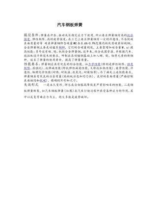 汽车钢板弹簧作业