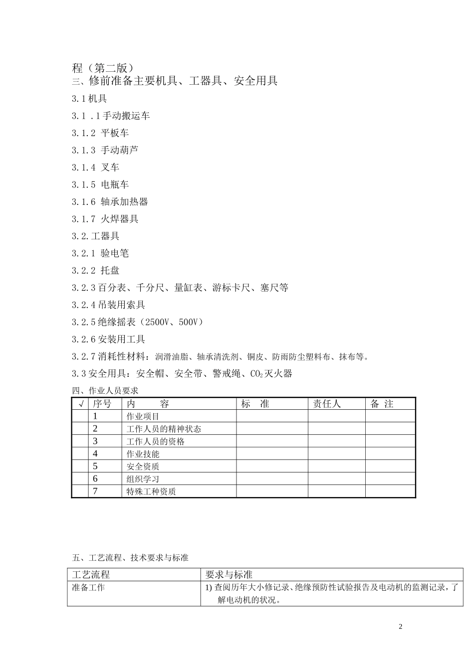 电动机检修作业指导书_第2页